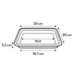 universal saucer square 20cm anthracite